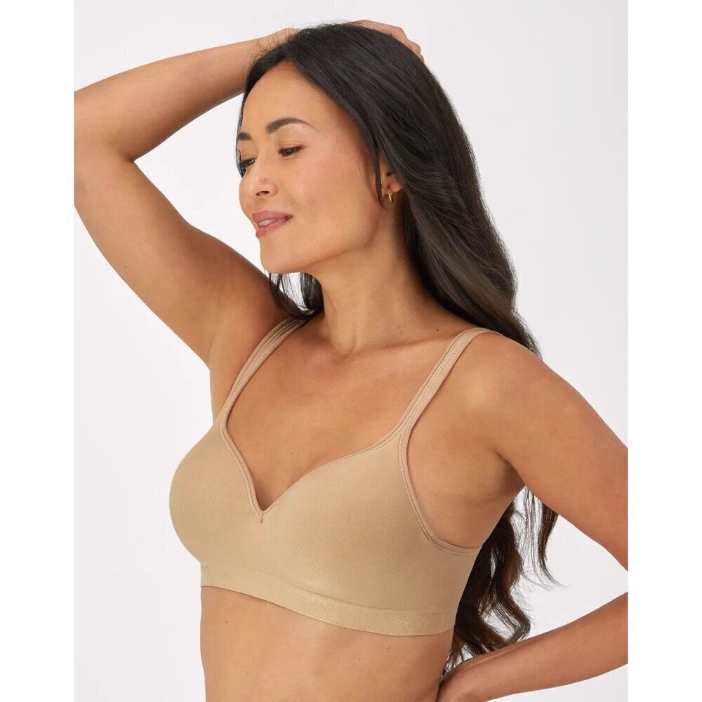 Bali Comfort Revolution Wireless Bra Sz 38C Nude DF3463 Full Coverage Multi Way